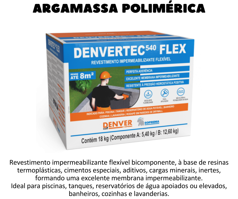 Argamassa polimérica - Denvertec 540 - Argamassa termoplástica