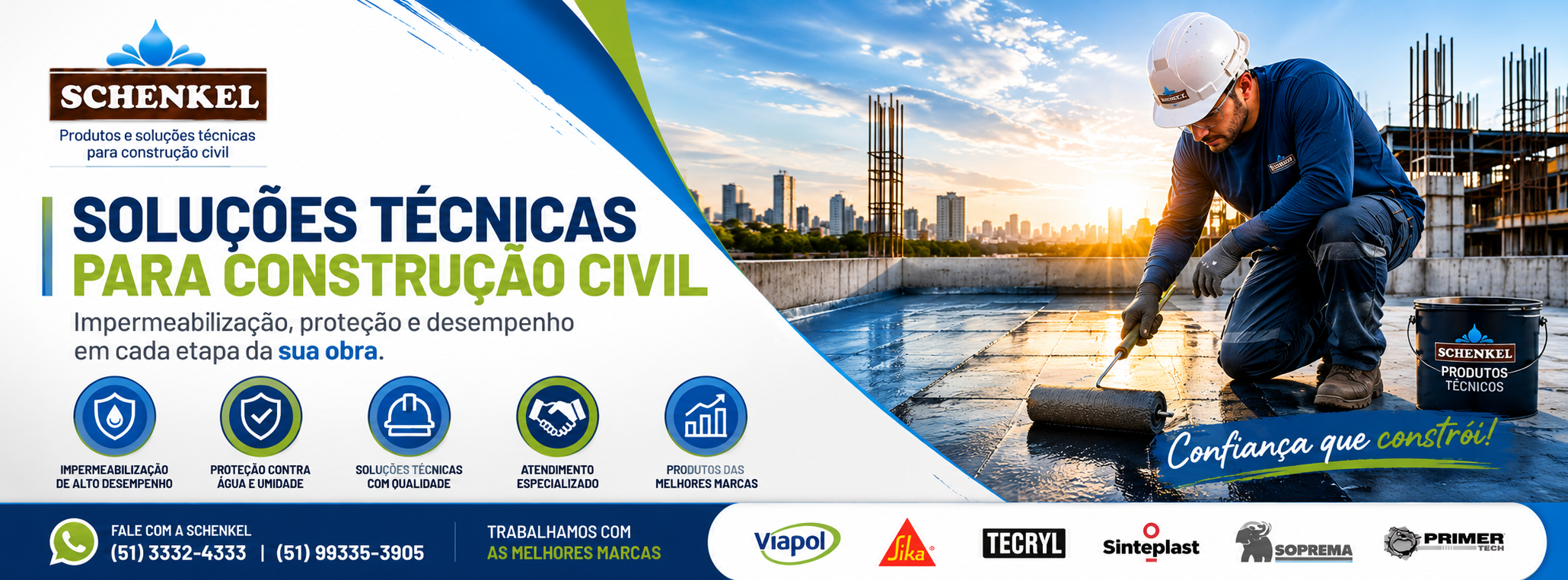 Impermeabilizantes - Mantas asfálticas - Mantas líquidas - Aditivos - Tem na Schenkel